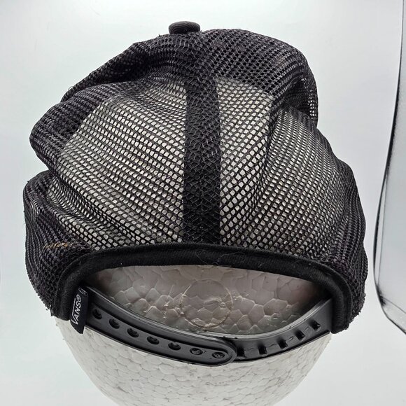 Vans Gray Black Trucker Snapback Logo Hat Mesh Back Casual Outdoors Travel - Picture 3 of 8